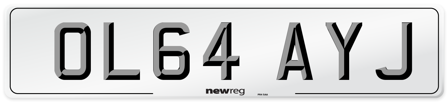 OL64 AYJ Number Plate from New Reg